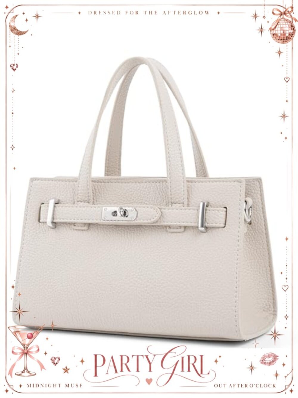 Vegan Leather Satchel Crossbody Handbag Top Handle Shoulder Purse